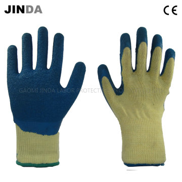 Guantes de trabajo de seguridad de trabajo de protección laboral revestidos de látex (LS504)